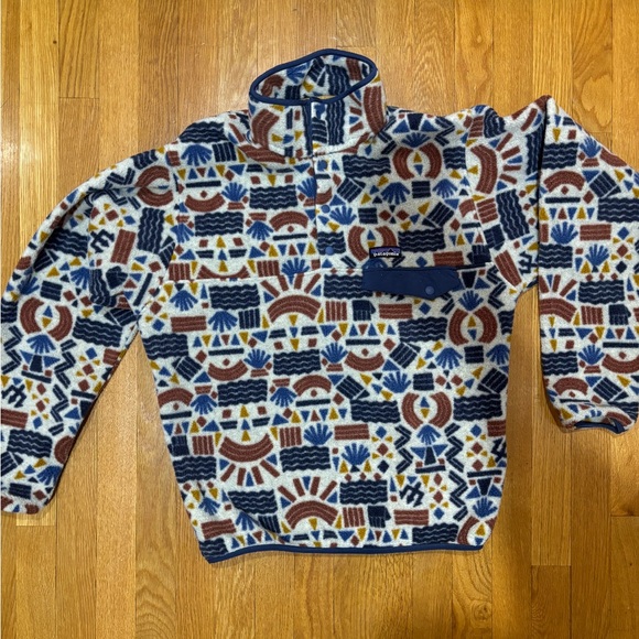 Patagonia Other - Patagonia “Protected Peaks” Synchilla Snap-T print fleece  Men's small